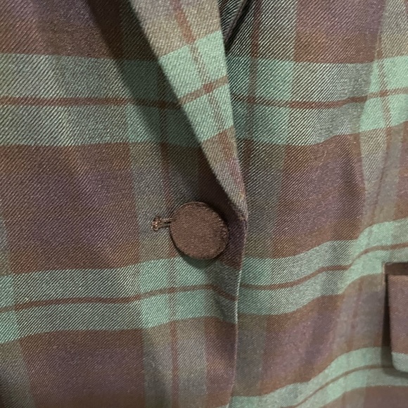 NWT Talbots plaid jacket with velvet trim - Picture 7 of 10